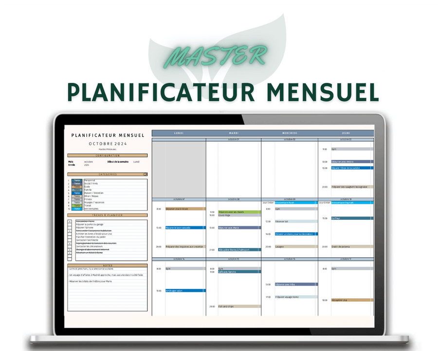 Planificateur Mensuel