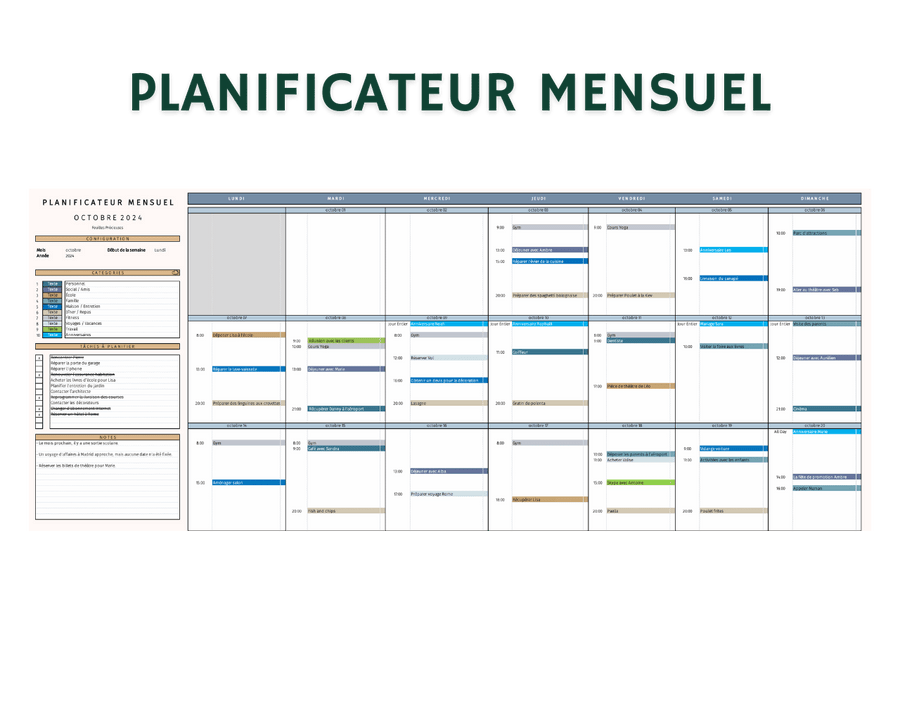 Planificateur Mensuel